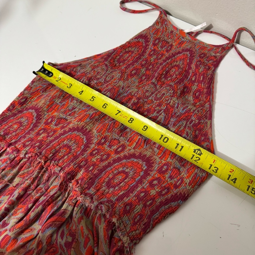 Free People Red Patterned Halter High-Low Dress - Picture 6 of 10